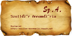 Szollár Annamária névjegykártya