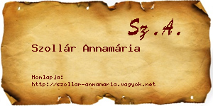 Szollár Annamária névjegykártya