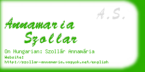 annamaria szollar business card